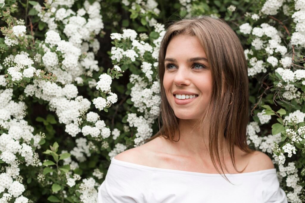 portrait smiley woman