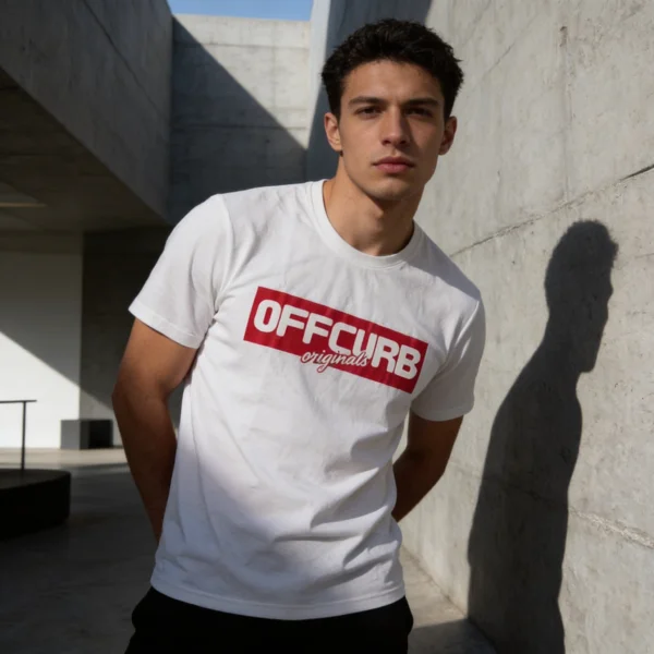 offcurb originals classic box logo tee – white
